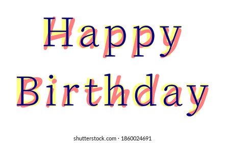 Vector Happy Birthday Mass Fonts Style Stock Vector (Royalty Free ...