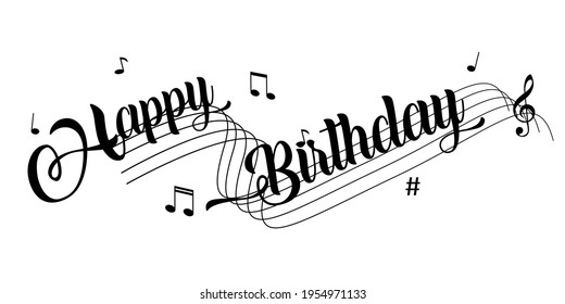 2,990 Music notes happy birthday Images, Stock Photos & Vectors ...