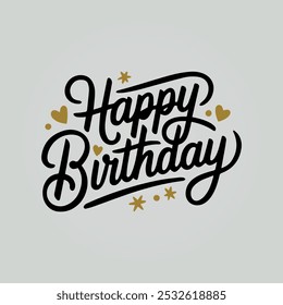 Vector Happy Birthday typography Design