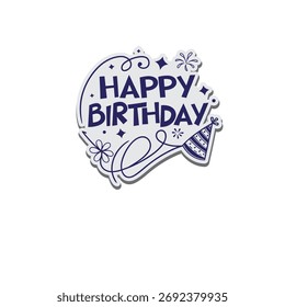 Vector Happy Birthday Typography Design 