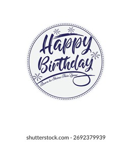 Vector Happy Birthday Typography Design 