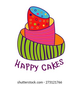 Vector happy cakes