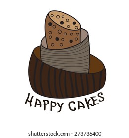 Vector happy cakes