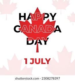 Vector happy Canada Day banner design Victory Day Independence Day celebration