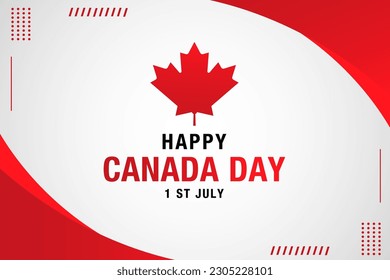 Vector happy Canada day celebration background