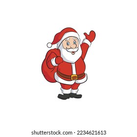  Vector Happy Christmas Santa Claus