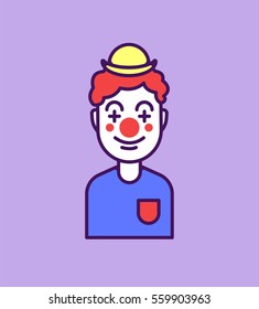 Vector happy clown boy 