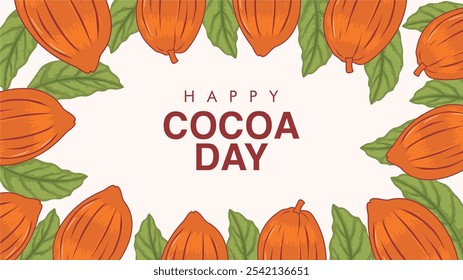 vector happy cocoa day background template