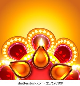 Vector happy diwali background