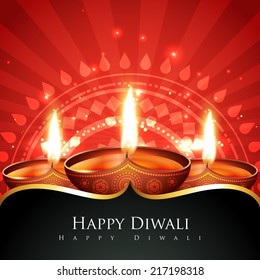 Vector happy diwali background