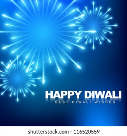 fondo de fuegos artificiales de diwali feliz vectorial