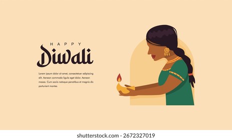 vector happy diwali poster template design