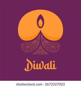 Diseño de Plantilla de póster de Vector Happy Diwali