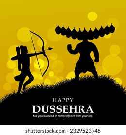Vector happy dussehra festival of india.