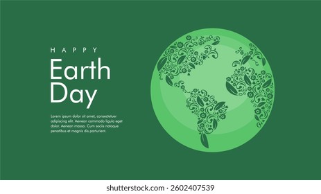 vector happy earth day poster template