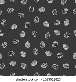Vector Happy Easter concept. Illustration of seamless pattern with easter eggs