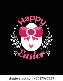 Vector happy easter day t-shirt design
