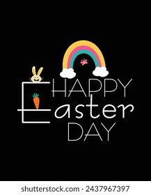 Vector happy easter day t-shirt design
