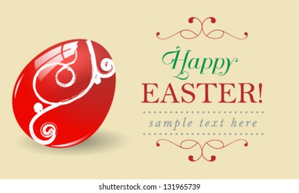 Vector happy easter greeting card.