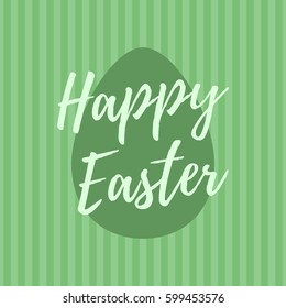 Vector Happy Easter lettering for greeting card with vintage background.