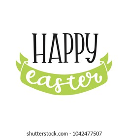 Vector Happy Easter lettering phrases and quotes. Hand drawn modern calligraphy for poster, greeting card, print, cool badge