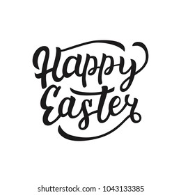 Vector Happy Easter lettering phrases and quotes. Hand drawn modern calligraphy for poster, greeting card, print, cool badge