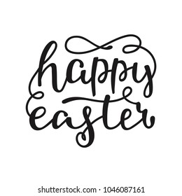 Vector Happy Easter lettering phrases and quotes. Hand drawn modern calligraphy for poster, greeting card, print, cool badge
