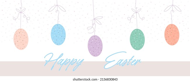 vector happy easter pattern eggs background isolated vector hand drawn happy easter greeting card