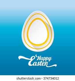 vector Happy Easter Typographical Background. vector easter spring background