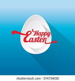 vector Happy Easter Typographical Background. vector easter spring background