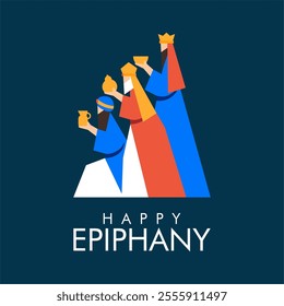 vector happy epiphany background template