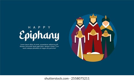 vector happy epiphany background template