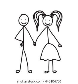 6,670 Stick figure couple Images, Stock Photos & Vectors | Shutterstock