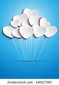 Vector - Happy Father Day Heart Background