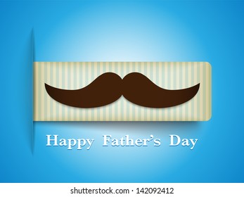 Vector - Happy Father Day Mustache Tag