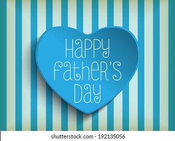 Vector - Happy Father's Day Blue Heart Background