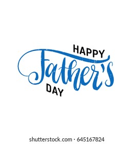 Vector Happy Fathers Day Calligraphic Inscription Stock Vector (Royalty ...