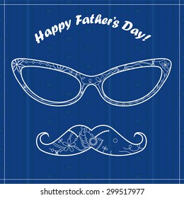Vector happy fathers day card