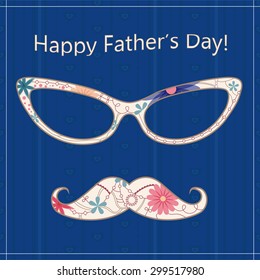 Vector happy fathers day card