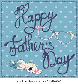 Vector Happy fathers day card