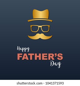 Vector Happy Father's Day Cards, Vintage Style