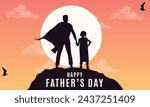 Vector happy father