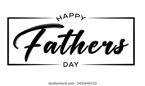 Vector Happy Fathers Day hand drawn Calligraphy text.