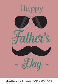 vector happy father's day on purple background