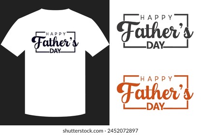 Vector  Happy Father's day typography t-shirt design.