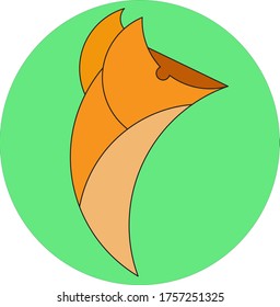 A vector of a happy fox