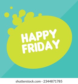vector happy friday happy celebration in colorful balloon