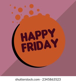 vector happy friday happy celebration in colorful balloon