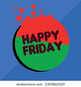 vector happy friday happy celebration in colorful balloon