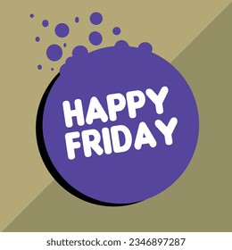 vector happy friday happy celebration in colorful balloon